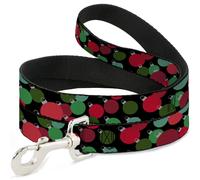 Dog Leash Christmas Holiday Globe Ball Ornaments Stacked Black/Reds/Greens