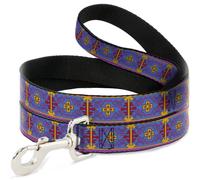 Dog Leash Classic Aladdin Magic Carpet Tapestry Blue/Purple/Gold/Red NARROW 0.5"