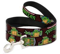 Dog Leash Classic TMNT Battle Poses/Group Pose7 NARROW 0.5"