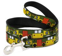 Dog Leash Classic TMNT Ninja Turtles Party Van All Sides Green/Yellow/Orange NAR