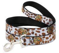 Dog Leash Cocoa Pebbles Fred Flintstone and Barney Rubble Hugging Pose and Cerea