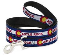 Dog Leash Colorado CASTLE ROCK Flag Blue/White/Red/Yellows