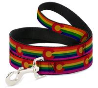 Dog Leash Colorado Flags2 Pride Vintage NARROW 0.5"