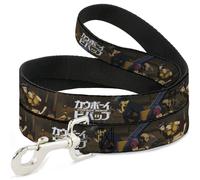 Dog Leash COWBOY BEBOP Jet Black and Crew Bonsai Tree Scene and Title Logo