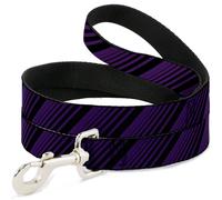 Dog Leash Diagonal Stripes Purples NARROW 0.5"