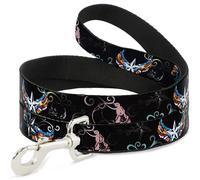 Dog Leash Die Hard Skulls & Stars2 Black/Multi Color
