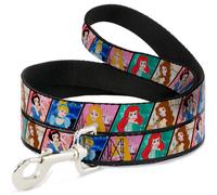 Dog Leash Disney Princess Poses/Castle Blocks NARROW 0.5"