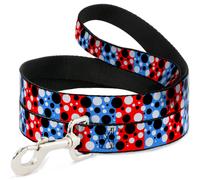 Dog Leash Dot Blocks Blue/Red/Black/White
