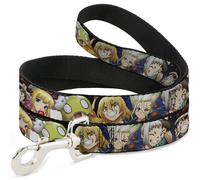 Dog Leash Dr. Stone Character Group Faces Close-Up NARROW 0.5"
