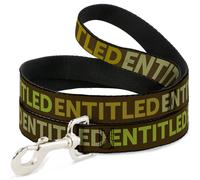 Dog Leash ENTITLED Tonal Greens NARROW 0.5"