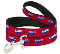 Dog Leash FANTA Logo Strawberry Red/Blue/White