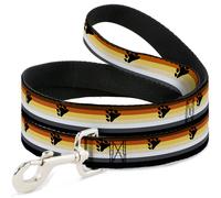 Dog Leash Flag Bear Pride2 Black/Brown/Orange/Yellow/Tan/White/Gray/Black WIDE 1
