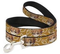 Dog Leash Fruits Basket Chibi Kyo Soma Face and Kimono Cat Icon Orange/White WID