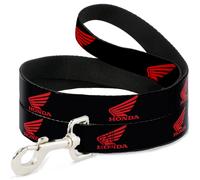 Dog Leash HONDA Motorcycle Logo Black/Red WIDE 1.5"