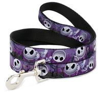 Dog Leash Jack Expressions/Ghosts in Cemetery Purples/Grays/White
