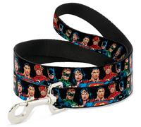 Dog Leash Justice League Elite Forces Superheroes WIDE 1.5"