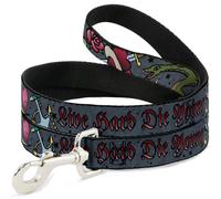 Dog Leash Live Hard Die Young Gray