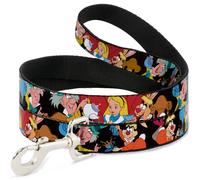 Dog Leash Mad Hatter's Tea Party Poses WIDE 1.5"