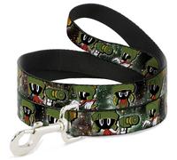 Dog Leash Marvin the Martian 4-Poses Galaxy NARROW 0.5"