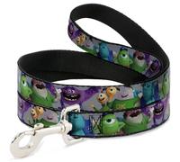 Dog Leash Monsters University Character Lineup Gray NARROW 0.5"