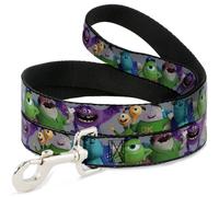Dog Leash Monsters University Character Lineup Gray WIDE 1.5"