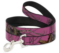 Dog Leash Mossy Oak Country Roots Camo Fuchsia WIDE 1.5"
