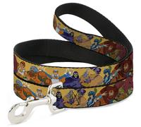 Dog Leash MOTU Revelation Eight Character Group Pose Yellow WIDE 1.5"