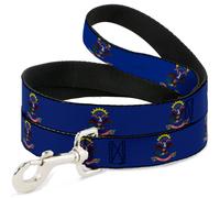 Dog Leash North Dakota Flags NARROW 0.5"