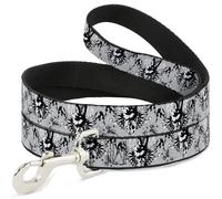 Dog Leash Peace w/Wings Gray NARROW 0.5"