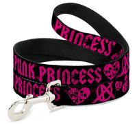 Dog Leash Punk Princess Black/Fuchsia