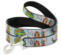 Dog Leash Scooby Doo Holiday Scenes and Icons Baby Blue