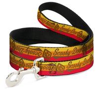 Dog Leash SCOOBY-DOO Script/SD Icon Stripe Yellow/Orange/Red/Brown