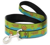 Dog Leash Scooby Doo THE MYSTERY MACHINE Paint Job Green/Aqua/Orange WIDE 1.5"