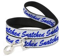 Dog Leash SNATCHED Script White/Blue