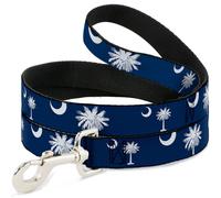Dog Leash South Carolina Flags Scattered NARROW 0.5"