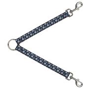 Dog Leash Splitter Anchor2/Helm Monogram Navy/Turquoise/White