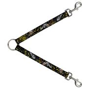 Dog Leash Splitter Born to Raise Hell CLOSE-UP Black