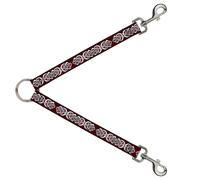 Dog Leash Splitter Celtic Knot5 Reds/Black/White