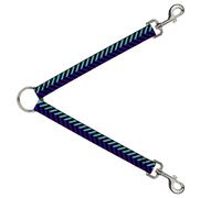 Dog Leash Splitter Chevron3 Split Turquoise/Purple/Black