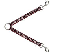 Dog Leash Splitter Corset Lace Up Red Plaid/Black