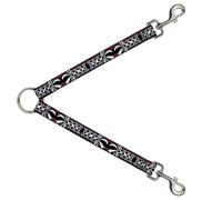 Dog Leash Splitter Corset Lace Up w/Bow Red Plaid/Black