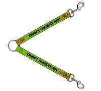 Dog Leash Splitter DON'T SWEAT MY SWAG Neon Green/Black/Red