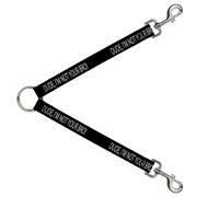 Dog Leash Splitter DUDE, I'M NOT YOUR BRO Black/White
