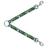Dog Leash Splitter Ghost BOO Blue/Multi Color