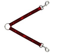 Dog Leash Splitter HUSTLE HARDER/Stripes Weathered Red/Black