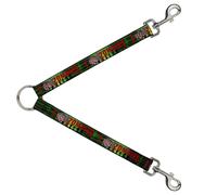 Dog Leash Splitter I "Brain" ZOMBIES Black/Green/Red