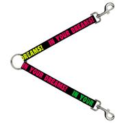 Dog Leash Splitter IN YOUR DREAMS Black/Pink/Green/Yellow