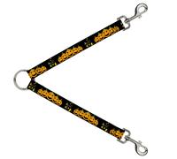 Dog Leash Splitter Jack-o'-Lanterns/Haunted House Black/Yellow