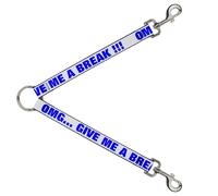 Dog Leash Splitter OMG…GIVE ME A BREAK White/Royal