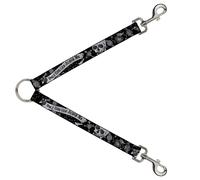 Dog Leash Splitter Only God Can Judge Me Black/White